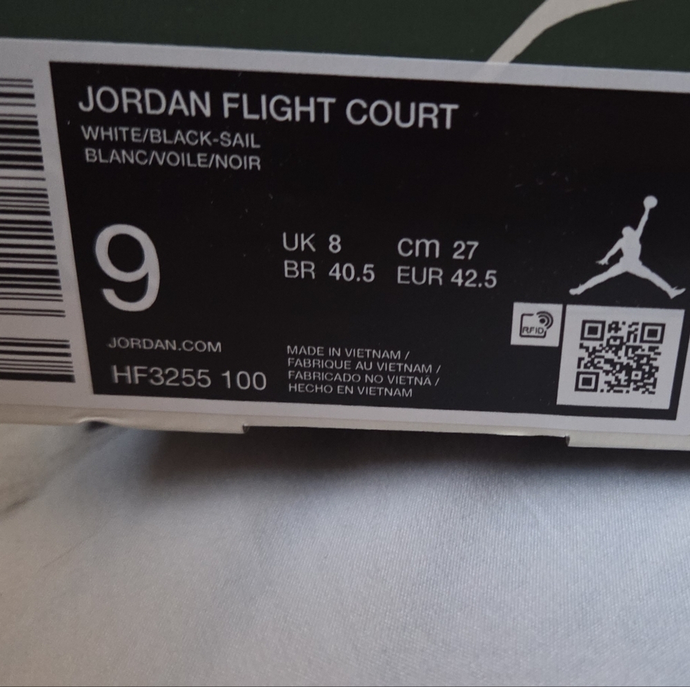 Jordan Flight Court White Black Sail Sneakers
